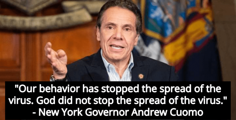 New York Governor Andrew Cuomo: ‘God Did Not Stop Spread Of Virus’ (Image via Screen Grab)