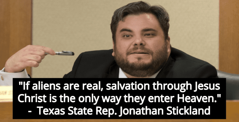 Texas Lawmaker: Extraterrestrials Must Accept Jesus To Enter Heaven (Image via YouTube)