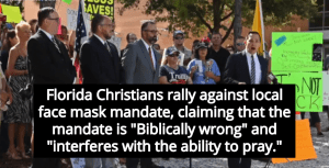 Florida Christians Claim ‘Biblically Wrong’ Face Mask Mandate Interferes With Prayer (Image via Screen Grab)