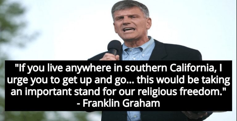 Franklin Graham Calls On Christians To Defy California's Lockdown Order (Image via Facebook)