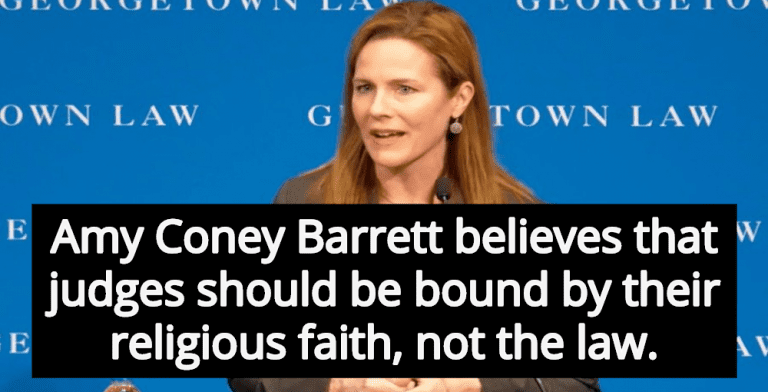 Leading SCOTUS Candidate Amy Coney Barrett Claims Bible Precedes Constitution (Image via Twitter)