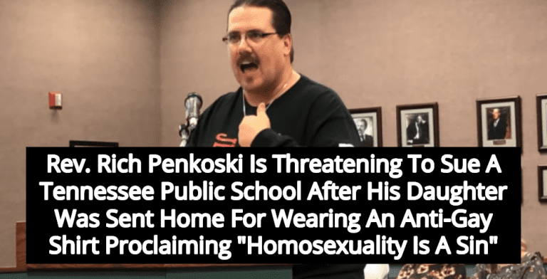 Preacher Threatens To Sue School After Daughter Sent Home For Wearing Anti-Gay Shirt (Image via Screen Grab)