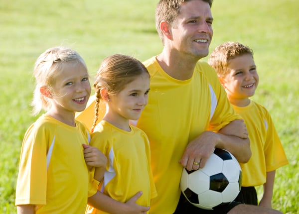 Soccer coach dad