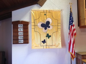 Church butterfly banner