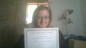 Me with certificate: Honorable Mention, Popular Presentation of the Catholic Faith, 2021 CMA Book Awards