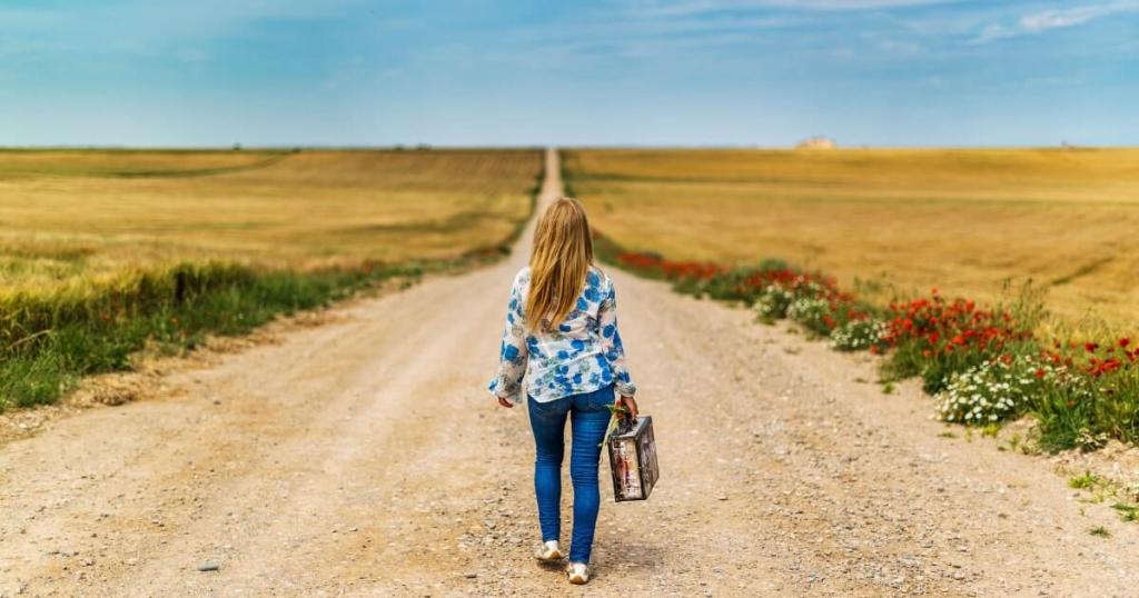 girl with suitcase