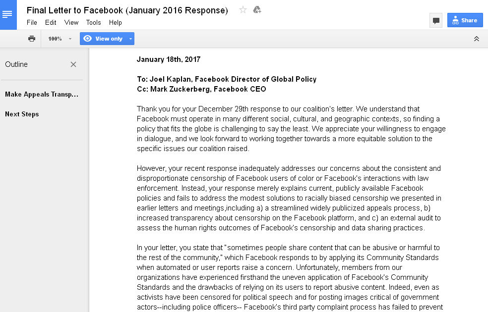 Facebook-CivilRightsCoalition-OpenLetter-Jan2017