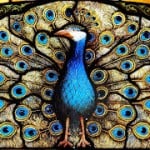 peacock stained glass 2