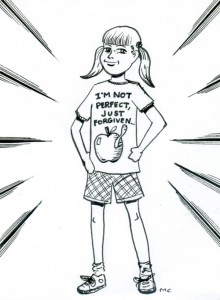 I was a model Christian in every way, including my T-shirts. Illustration by Mike Capozzola.