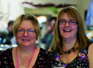 Clare (right) with volunteer Sue Smith.