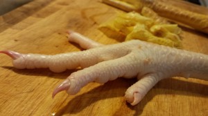 'peeled' chicken foot
