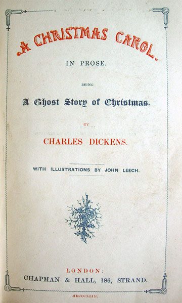 charles dickens christmas carol first edition