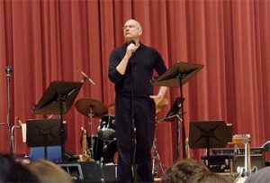 Tim Keller preaching at one of the Redeemer services. (Yes, I was that guy who took a photo in the middle of church. Sorry.)