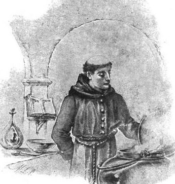 An artist's representation of Brother Lawrence in the kitchen. From the public domain. https://commons.wikimedia.org/wiki/File:Brother_Lawrence_in_the_kitchen.jpg