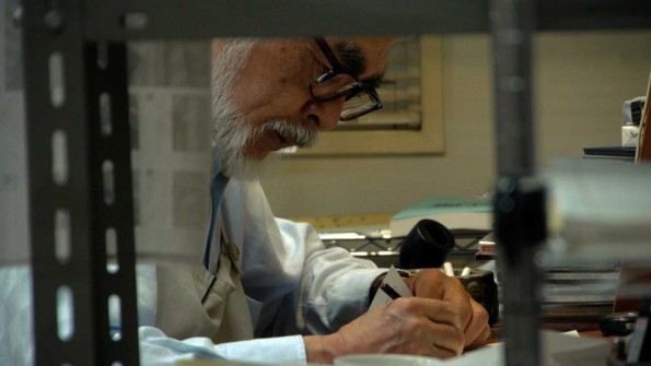 Hayao Miyazaki working on THE WIND RISES (© 2013 dwango)