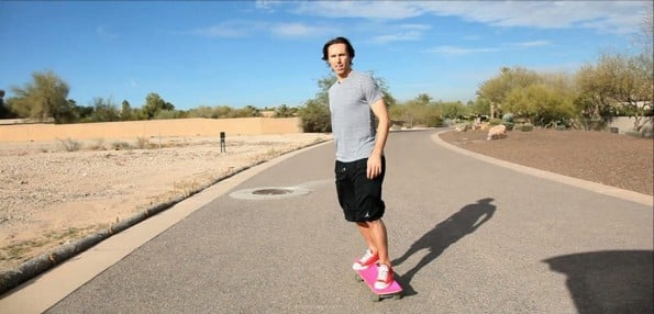 NAsh on skateboard
