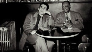 A young Nat Hentoff with clarinetist Edmond Hall