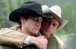 Jake Gyllenhaal and Heath Ledger, in "Brokeback Mountain"