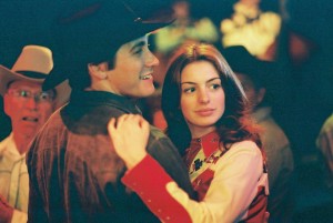 Jake Gyllenhaal and Anne Hathaway, together in "Brokeback Mountain"