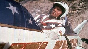 Evel Knievel, just before attempting to rocket across the Snake River