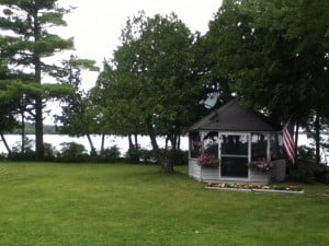 lake and gazebo