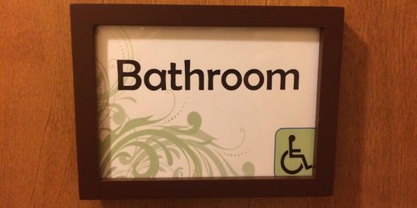 An unremarkable non-gendered bathroom