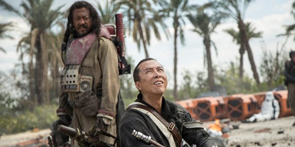 Rogue One: A Star Wars Story L to R: Baze Malbus (Jiang Wen) and Chirrut Imwe (Donnie Yen) Ph: Jonathan Olley ©Lucasfilm LFL 2016