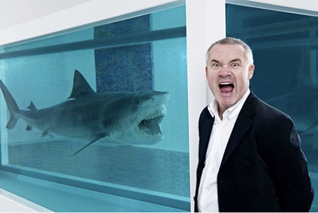 Damien Hirst with the most famous piece from his Requiem series which is the subject of this IMAGE issue.