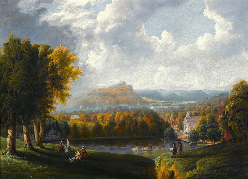 Integral ecology (Robert Havell Jr., View of the Hudson River from Tarrytown, 1866; Source: Wikimedia Commons, PD-Old-100).