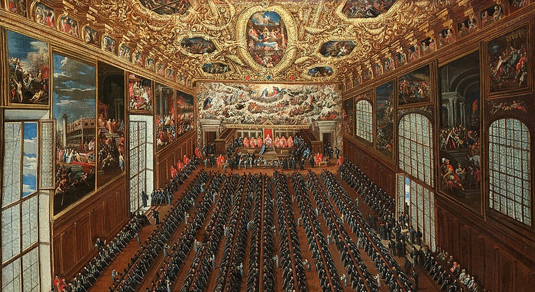 Those who oppose the vast majority of abortions are legion (Joseph Heintz, The interior of the Sala Maggior Consiglio, The Doge's Palace, Venice, 1863; Source: Wikimedia Commons, PD-Old-100).