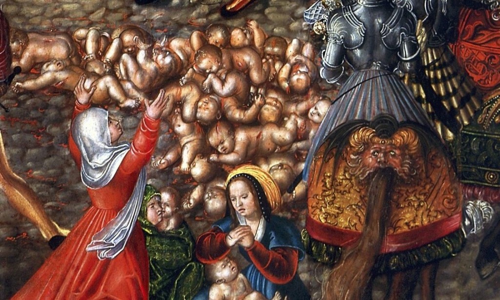 Cranach, Massacre of the Innocents, circa 1515; Source: Wikimedia Commons, PD-Old-100. 