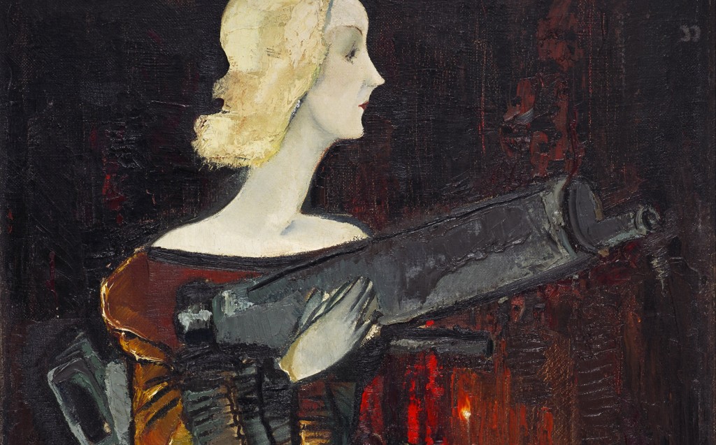Madonna with a Machine Gun, Kārlis Padegs, considered to be in the Public Domain by the source Wikimedia Commons.