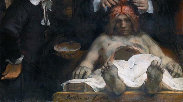 Theology is digging around in the discoveries of brain science (Rembrandt, Dr Deijman’s Anatomy Lesson, 1656; Souce: Wikimedia Commons, PD-Old-100).