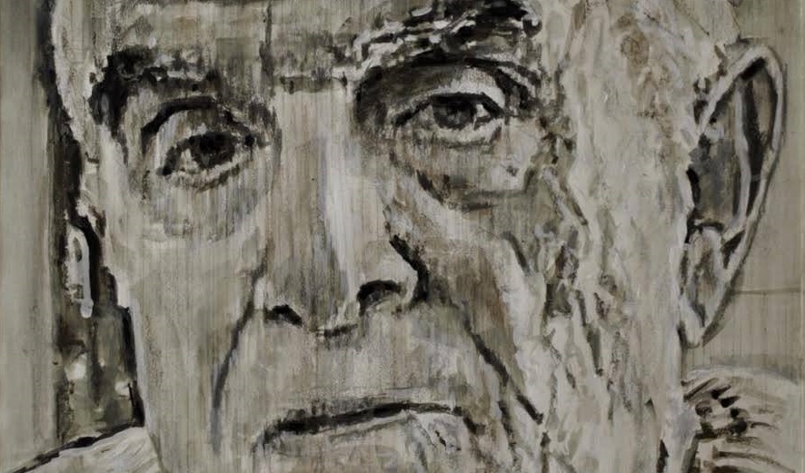 Study for a Portrait of René GIRARD (detail) by Luca Del Baldo pencil, charcoal and watercolor on paper 2013 (All rights reserved). My heartfelt thanks to Luca del Baldo for his permission to use this work.