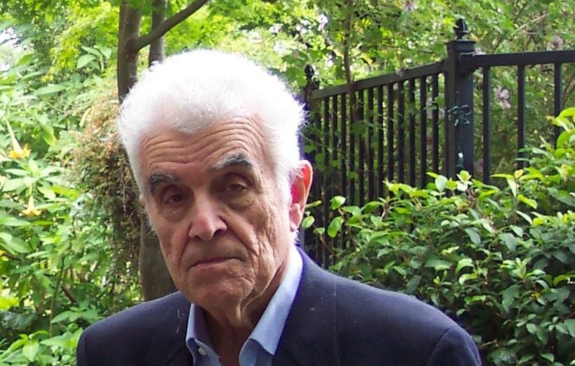 Rene Girard at Stanford University (Photo taken by and used by permission of Ewa Domanska, all rights reserved).