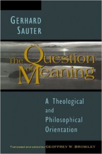 gerhard sauter question of meaning