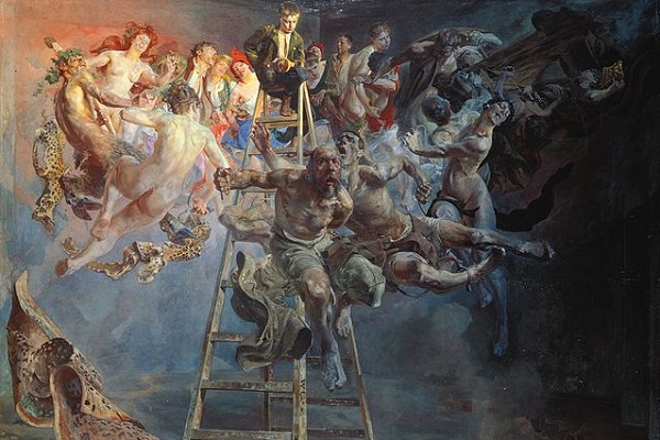 (Jacek Malczewski, Vicious Circle, 1897; Wikimedia, PD-Old-80)