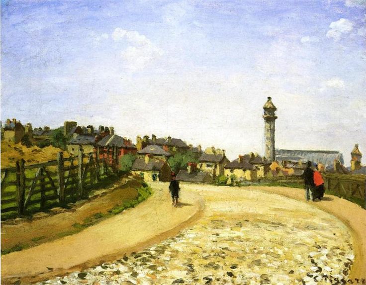 (Pissarro, Crystal Palace - Upper Norwood, 1871; Wikimedia, PD-Old-100)