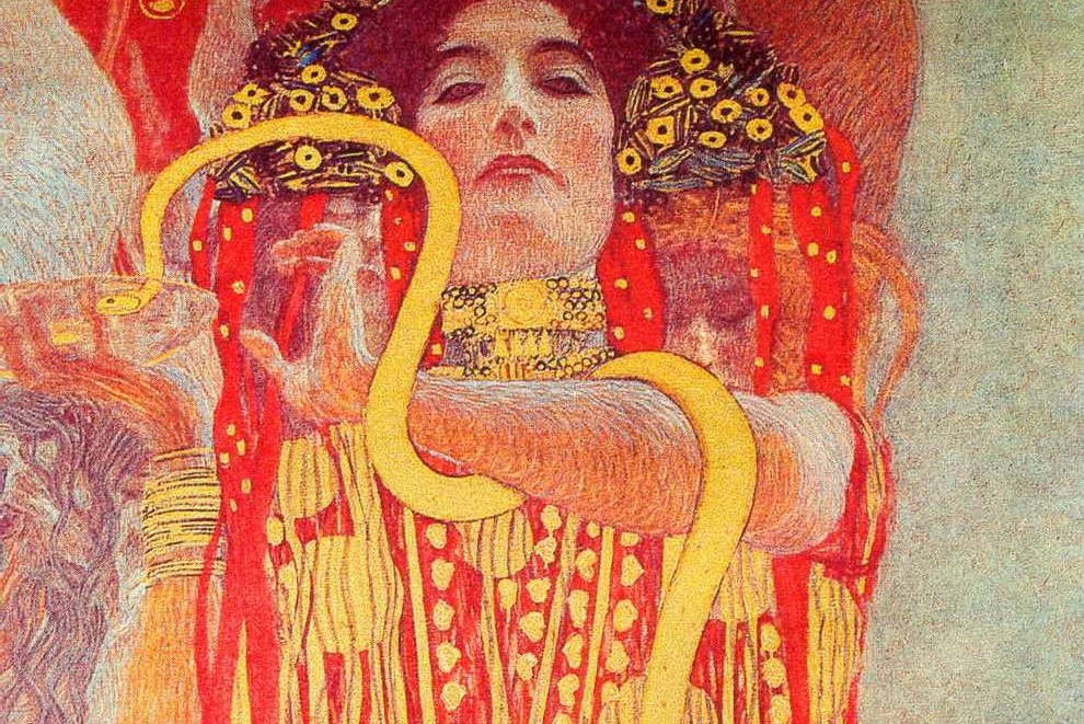 (Gustav Klimt, Medicine, c. 1890's; Source: Wiki Commons, PD-Old-90). 
