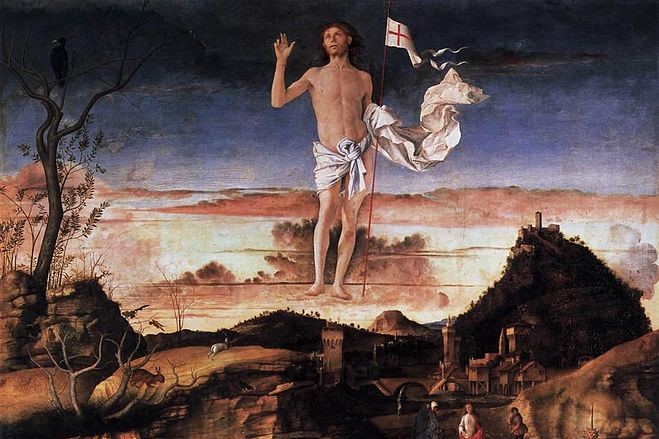 (Giovanni Bellini, Resurrection of Christ, 1475; Wikimedia, PD-Old-100)