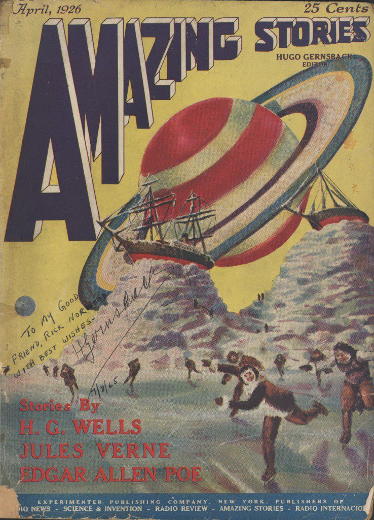 Amazing Stories, April 1926. Volume 1, Number 1 (Public Domain, Source: Wikimedia)