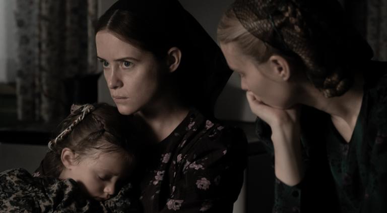 Emily Mitchell, Claire Foy and Rooney Mara in Women Talking, photo courtesy of Orion Pictures