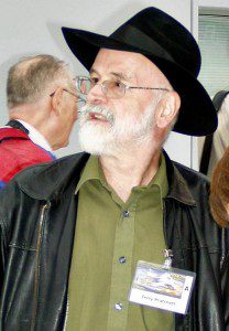 Terry Pratchett at WorldCon 2005.  From Wikimedia Commons.