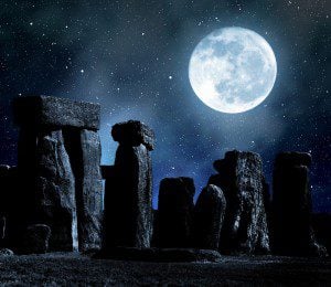 Stonehenge at night.  Image courtesy of Shutterstock.