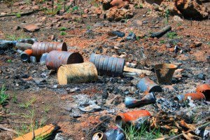 "Rusted Tins and Ashes" by Lynn Greylin.  Public domain image courtesy of Publicdomainimages.net.