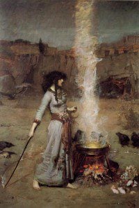 The Magic Circle by John William Waterhouse (public domain image).