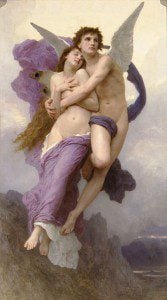 The abduction of Psyche by William-Adolphe Bouguereau 1895 (public domain image).