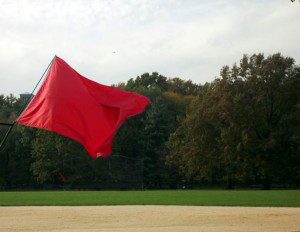 Waving the Red Flag by Julie Gentry (public domain image).