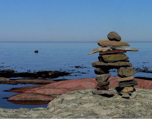 Inukshuk by Imaginart. Public domain image.