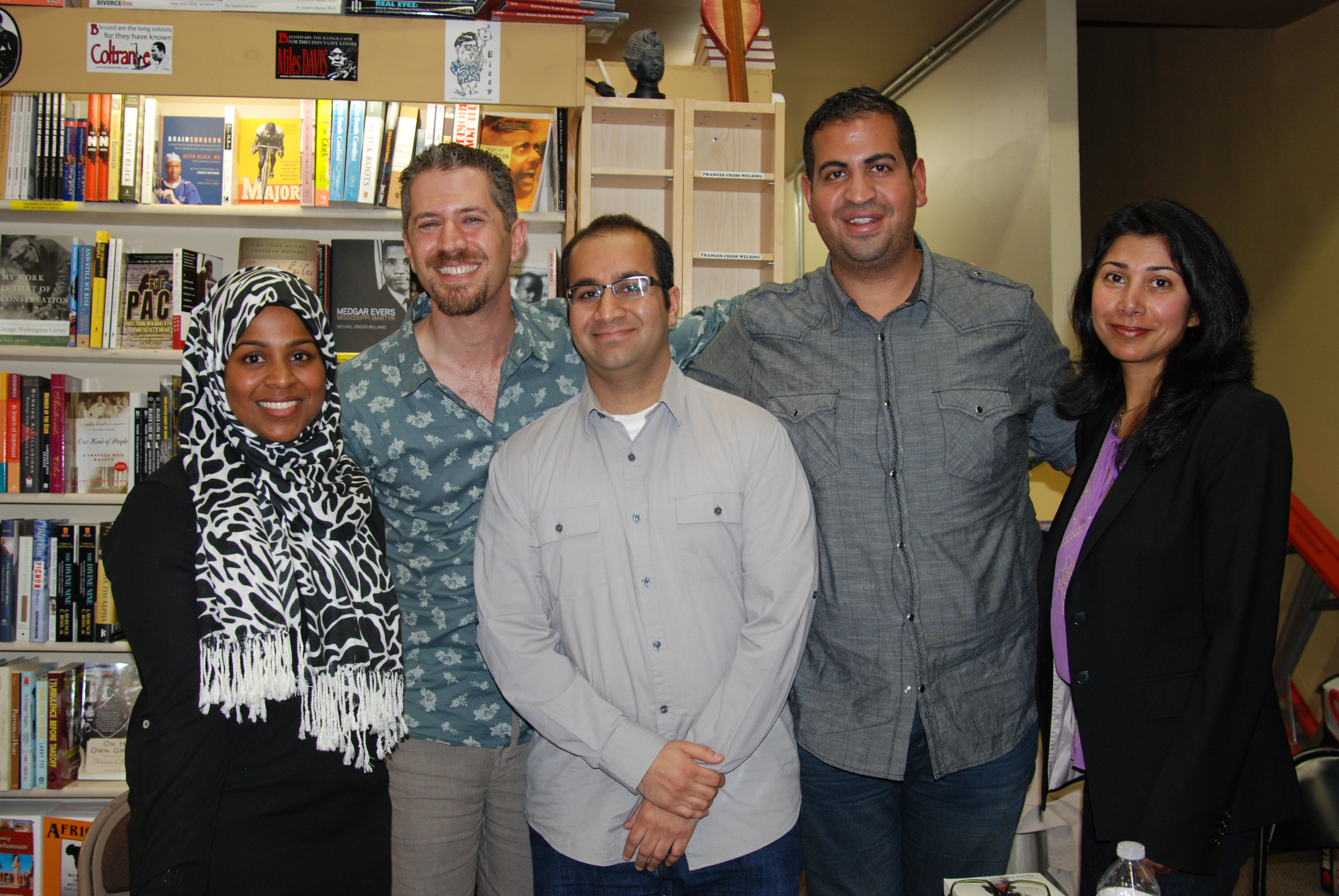 Salaam Love writers & editors (L to R): Nura Maznavi, Ibrahim Al-Marashi, Zain Omar, Ramy Eletreby, Ayesha Mattu